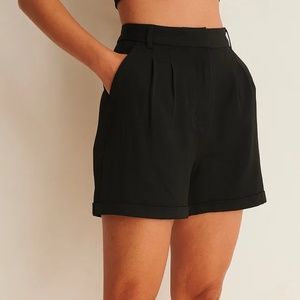 NA-KD Black Tailored Shorts